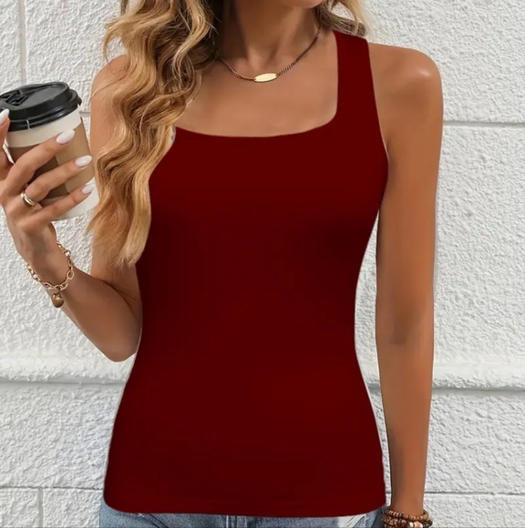 Deep Red Tank Top Size L - Picture 5 of 5